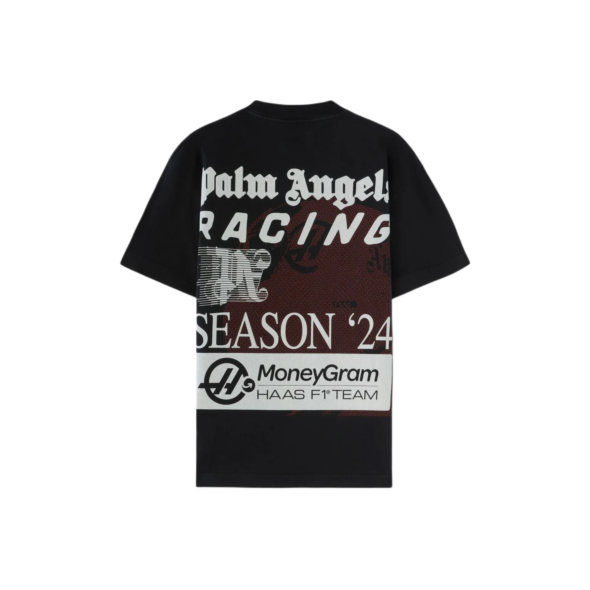 PALM ANGELS X Haas Racing Printed Crewneck T Shirt