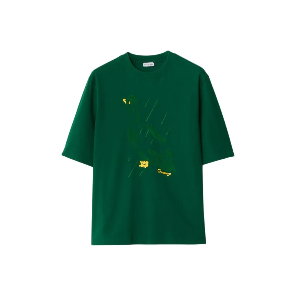 Burberry T-рубашка мужская цвет плющево-зеленый