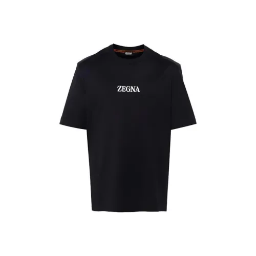 Ermenegildo Zegna Мужские рубашки морского синего цвета
