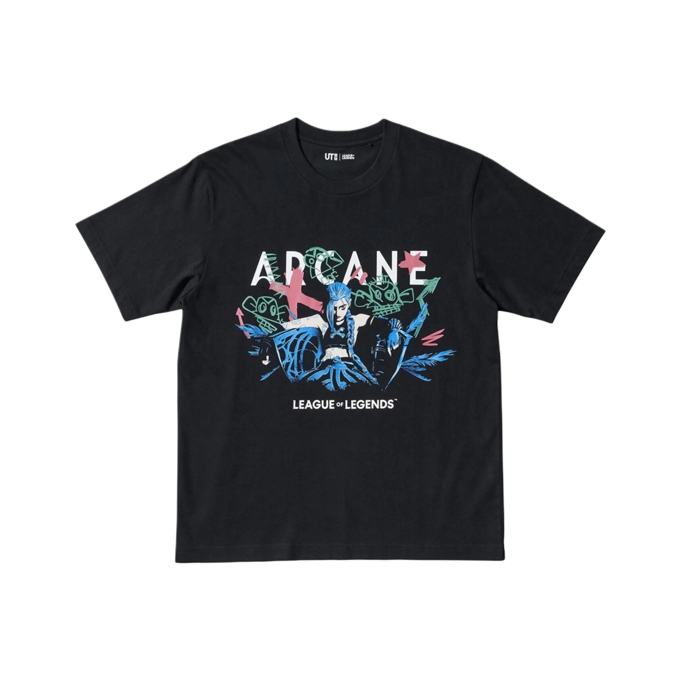 UNIQLO League of Legends Collaboration Черная Унисекс Футболка