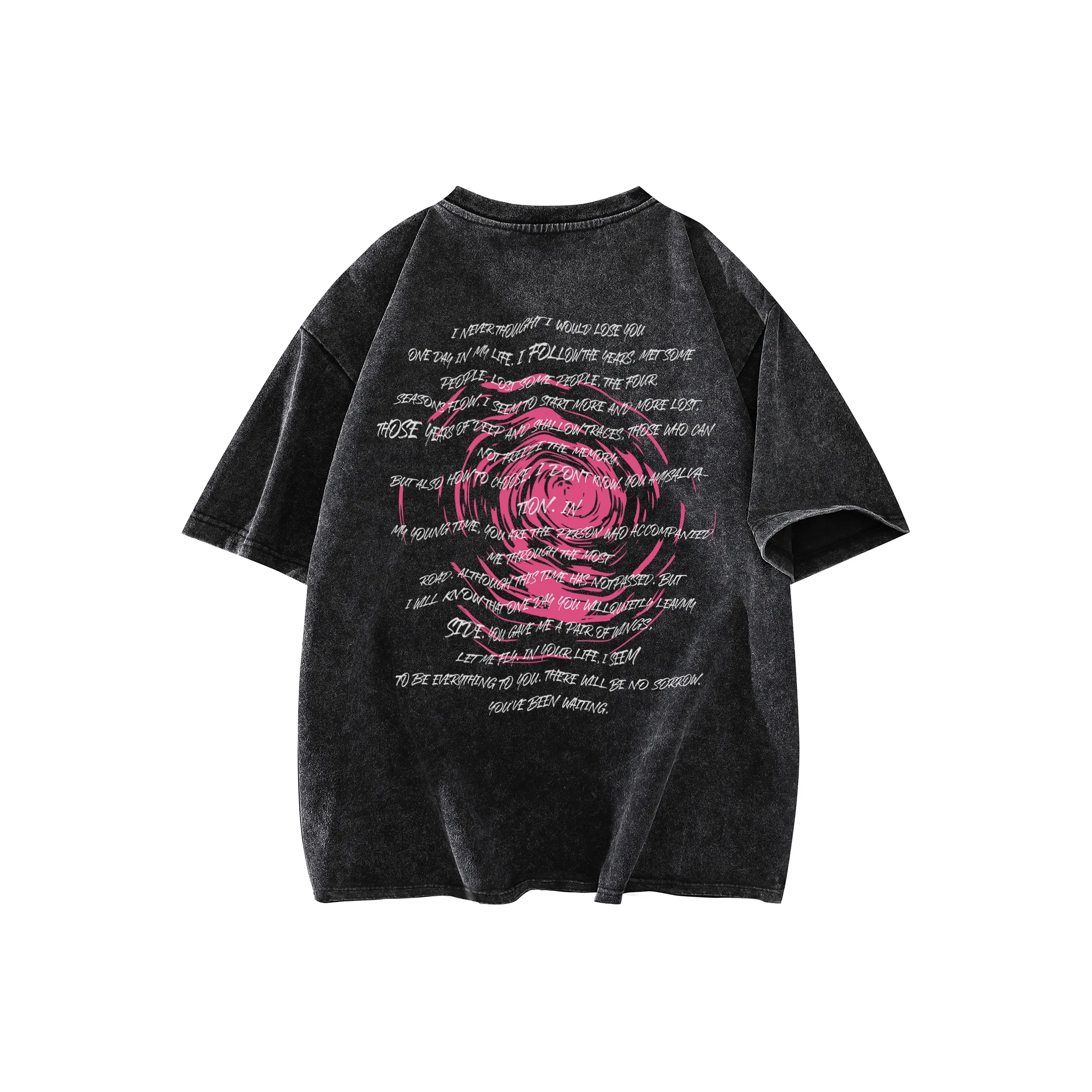 FONDLOOK T-Shirt Unisex Black Gray Color