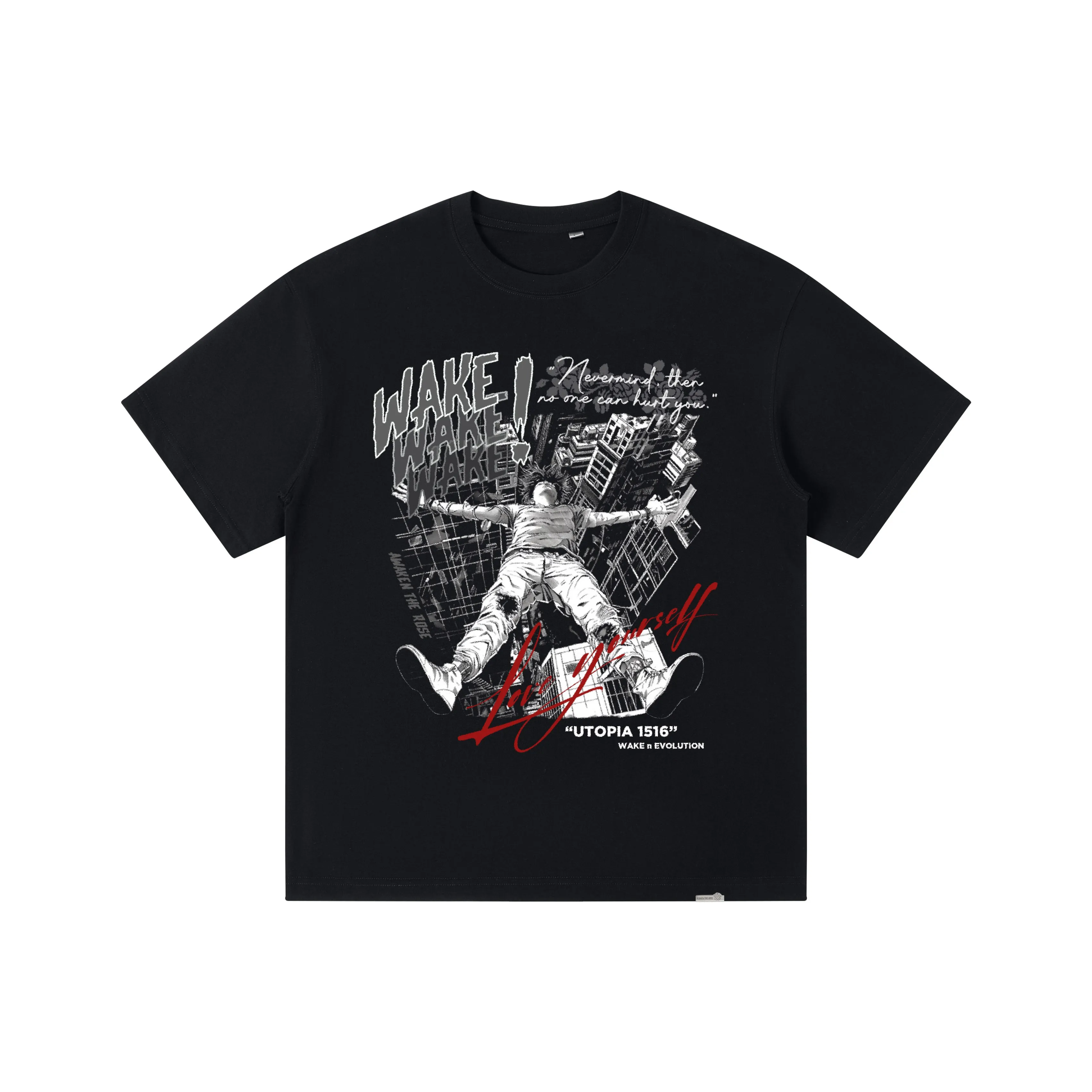 AWAKEN THE ROSE Черная унисекс футболка