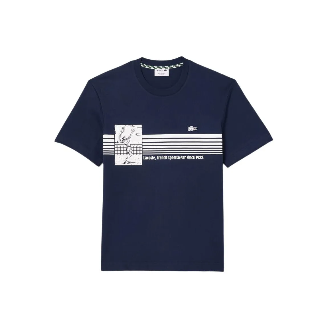 Рубашка T с коллаборацией LACOSTE Мужская Морской Синий