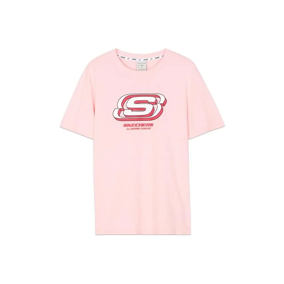 Skechers Colorful T Shirt Unisex Chalk Pink
