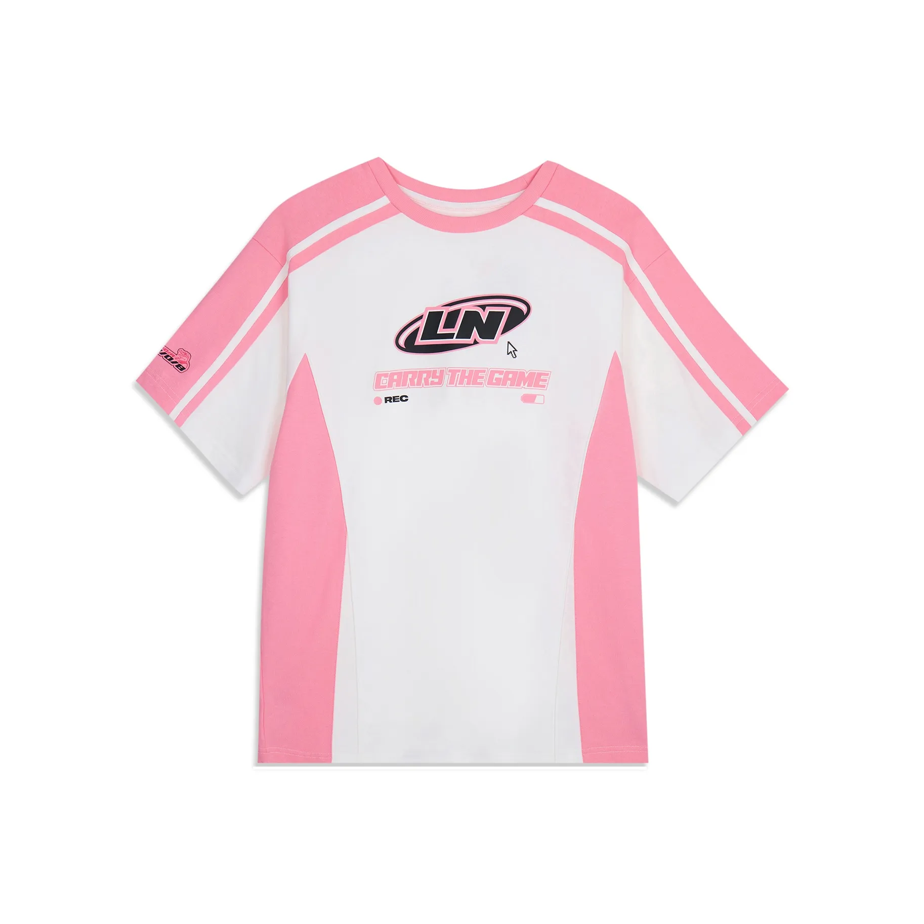 LiNing x LEAGUE OF LEGENDS Sports Life Collection T Shirt Unisex Ivory/Morning Light Pink
