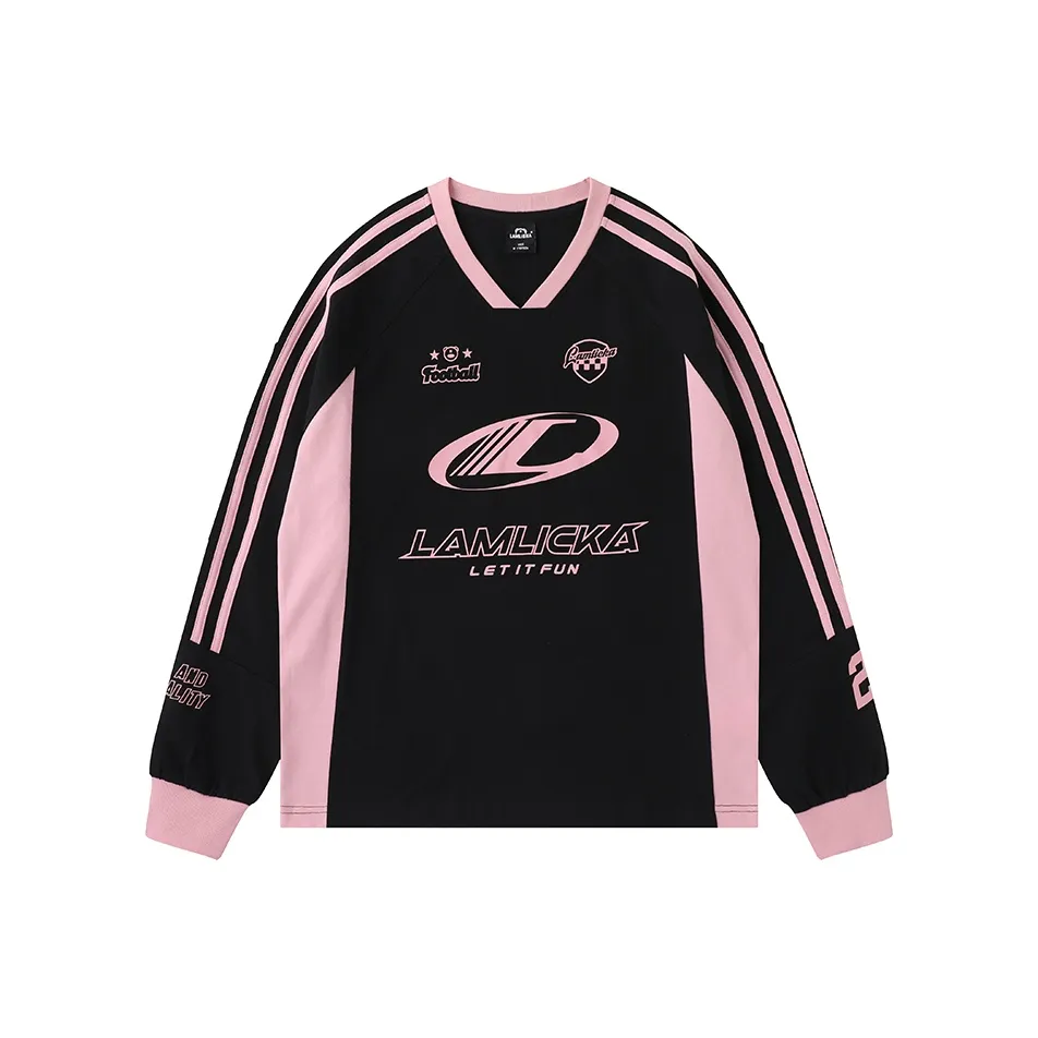 LAMLICKA T-Shirt Унисекс Черный Розовый