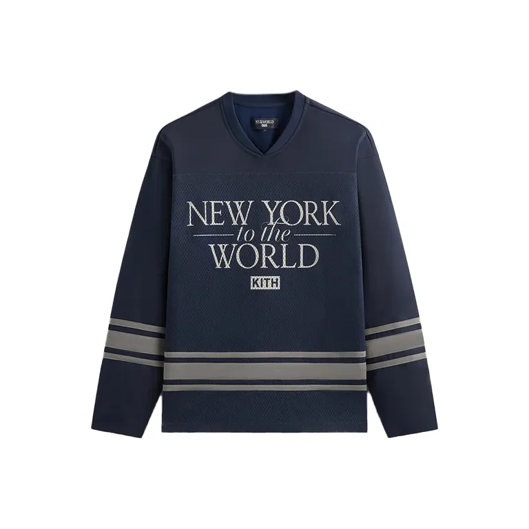 KITH Ny To The World Big Apple Malik Long Sleeve Mesh Jersey