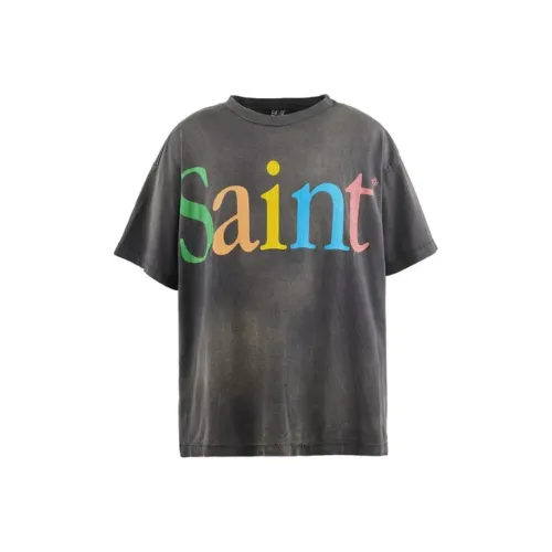 SAINT Mxxxxxx SS24 Фиолетовый Унисекс T Рубашки