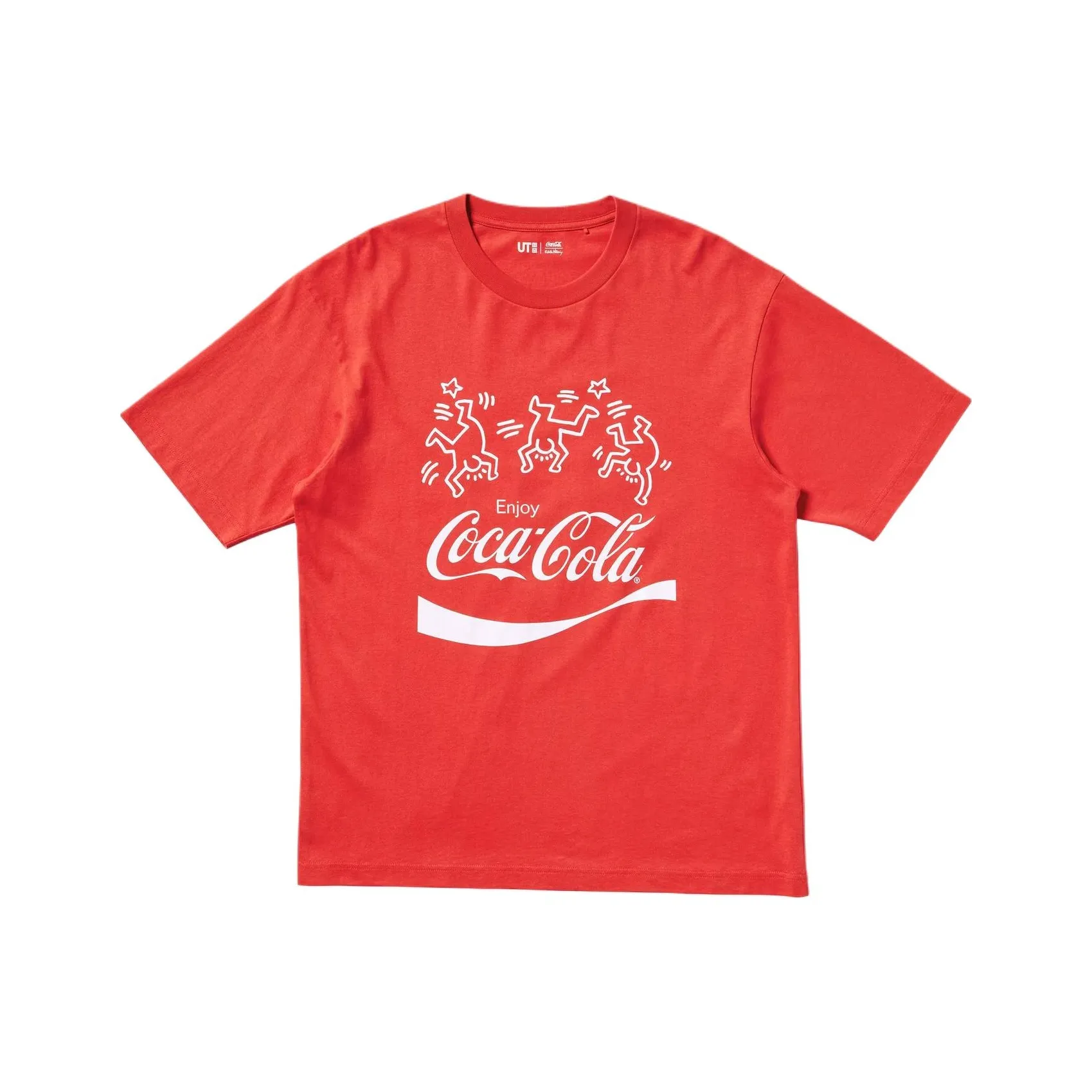 Keith Haring X Coca cola X UNIQLO Keith Haring X Coca Cola Collaboration T Shirts Unisex Red