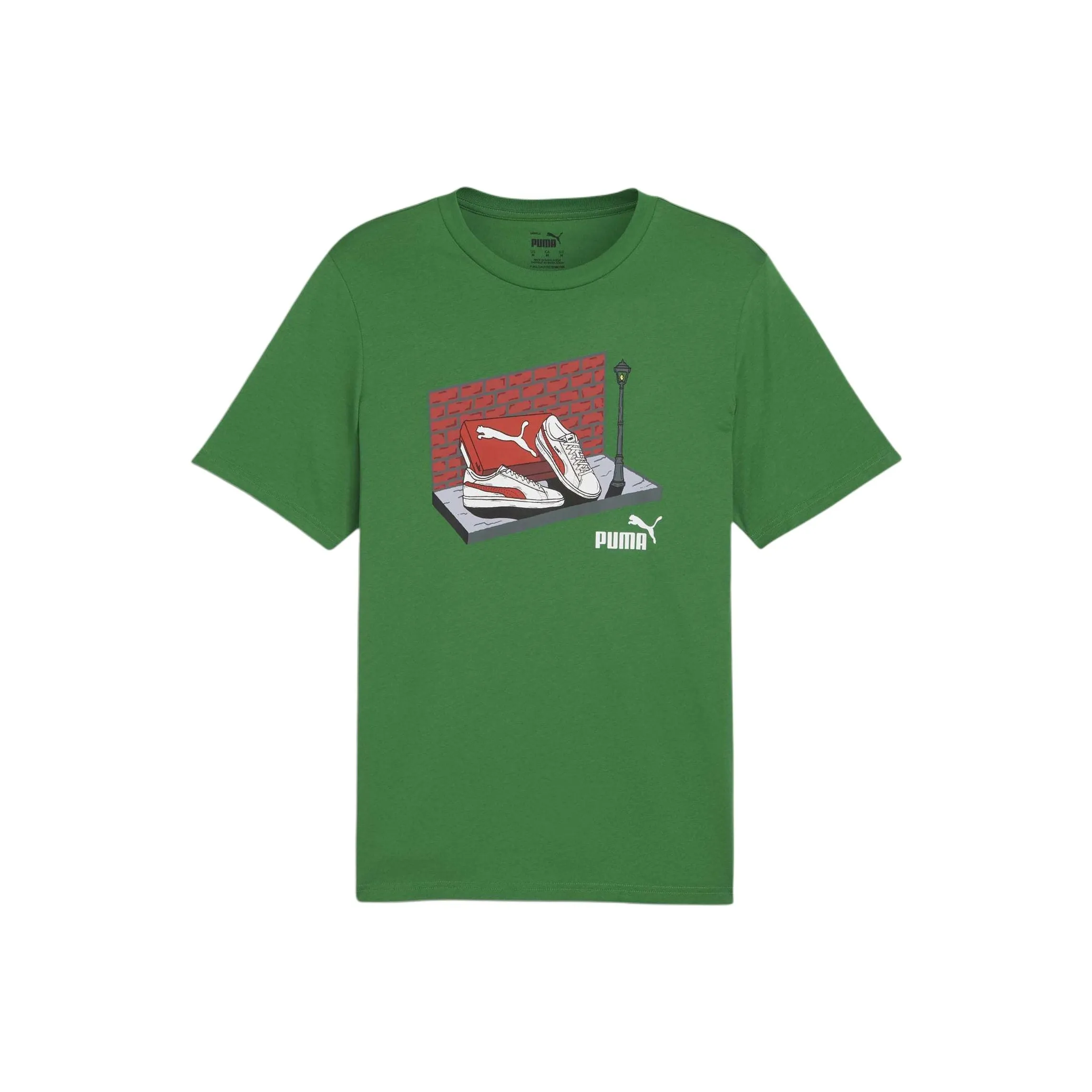PUMA Graphic Sneaker Box T Shirts Men's Green