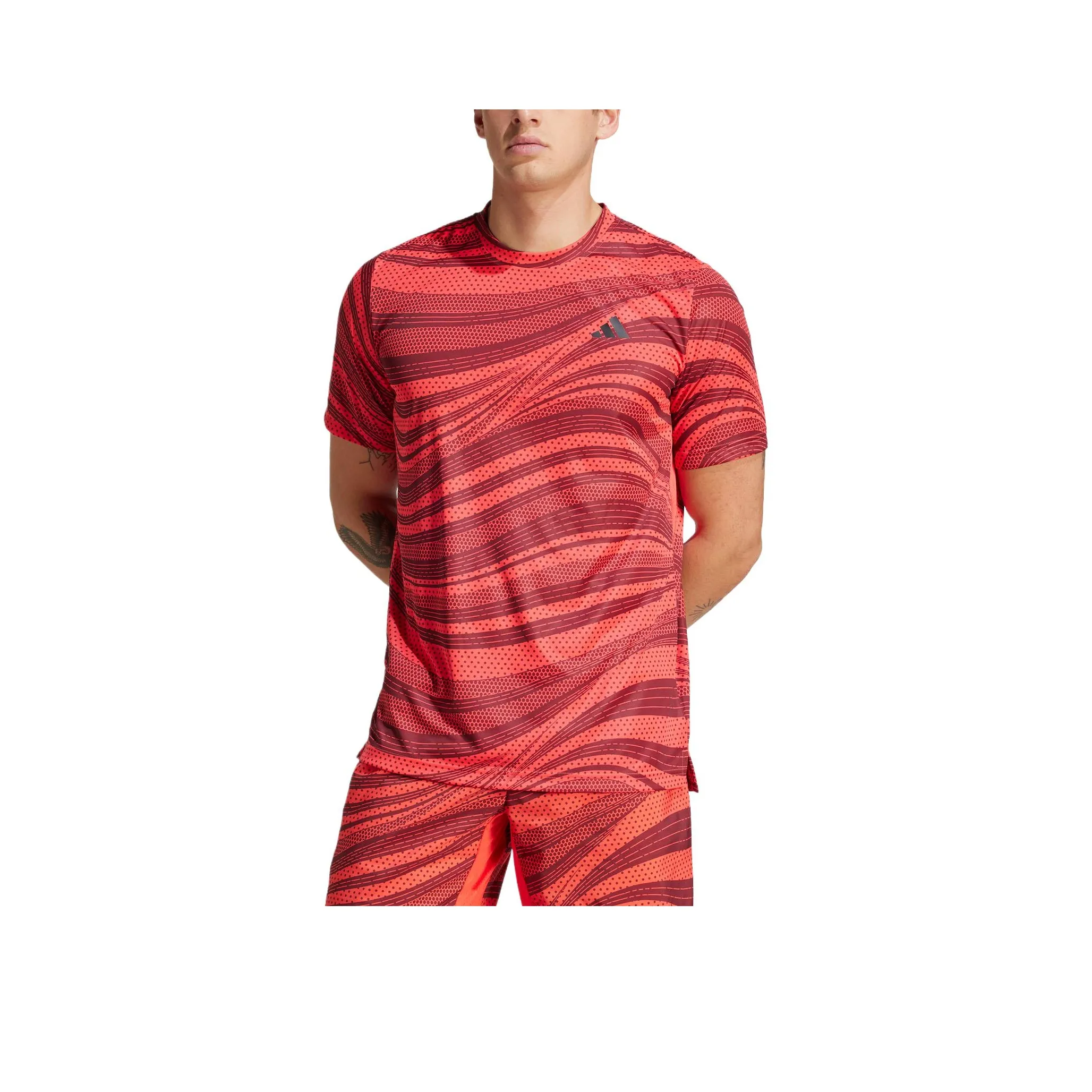 Adidas Climacool T Shirts Men Dark Red