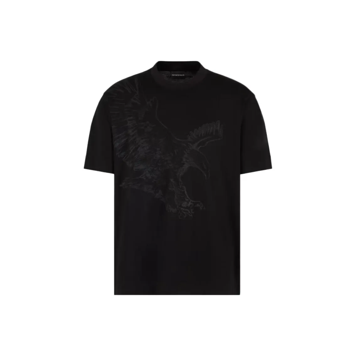 ARMANI JEANS Asv Lyocell blend Jersey T shirt With Oversized Eagle Embroidery And Print