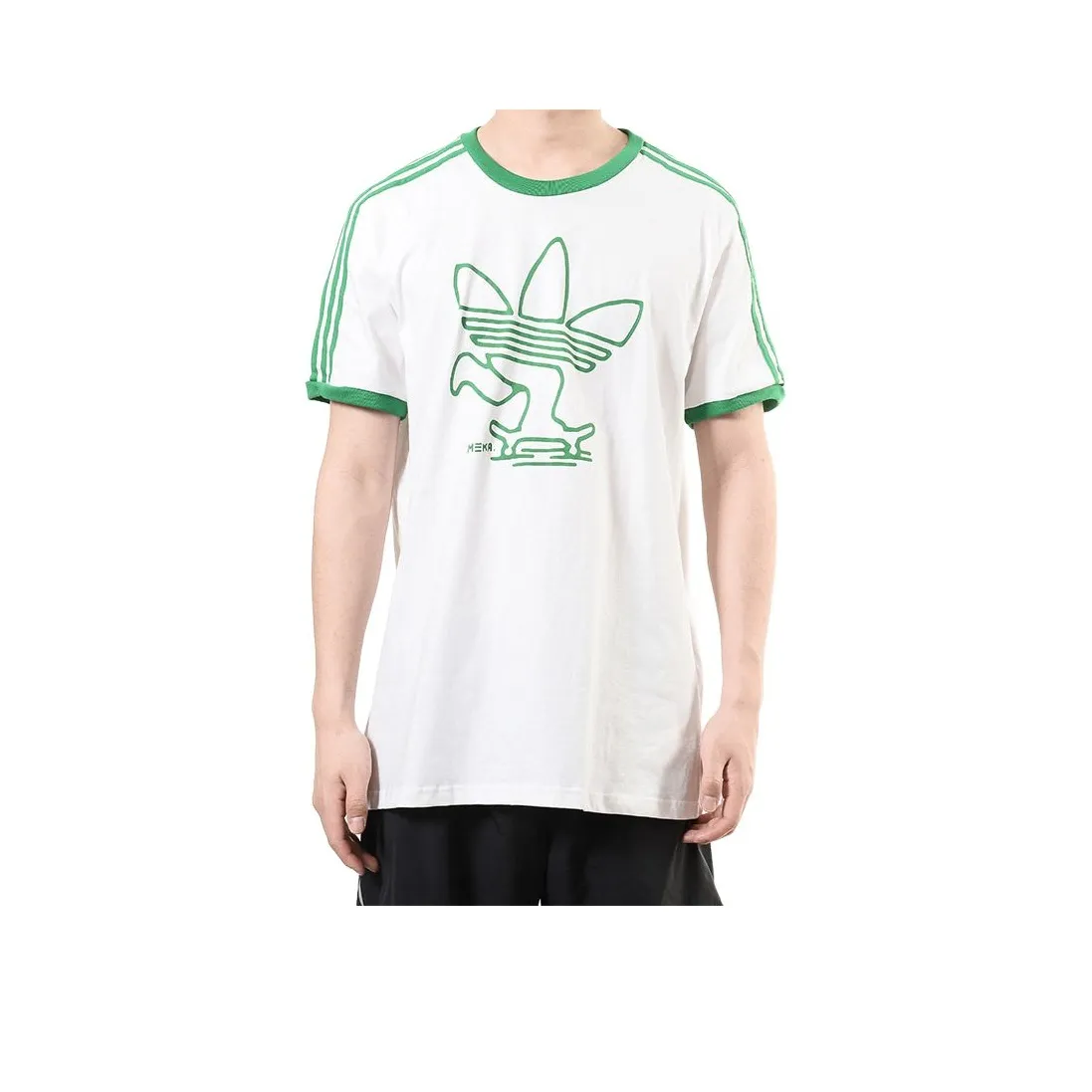 Adidas Originals T-Shirt Мужская Белая Зеленая