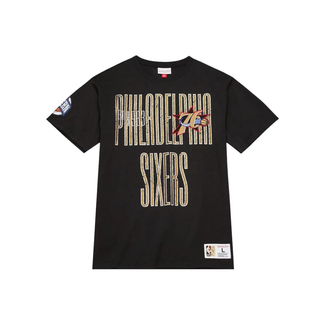 Mitchell & Ness x NBA Philadelphia 76ers T Shirt Men's Black