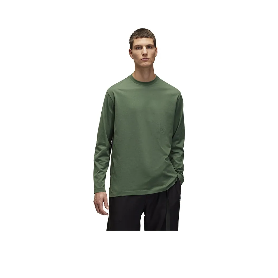 Y 3 Оливково-зеленая Унисекс Футболка