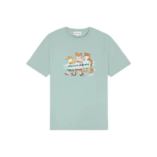 Maison Kitsune Светло-зеленая Мужская Рубашка