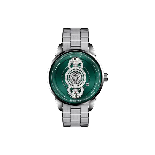 BEHRENS Автоматический Механический Movement Унисекс Star Voyager Collection Часы 42mm*22mm*12,5mm Зеленые