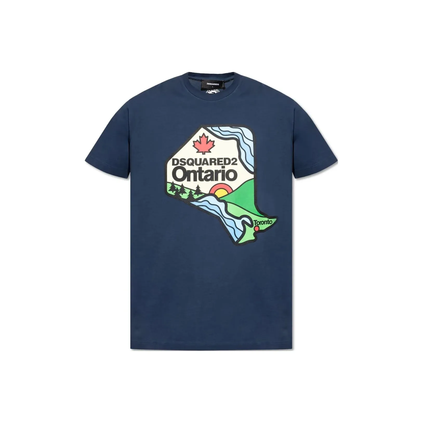 Dsquared2 Best Fade Dyed Cool Fit Map T Shirt