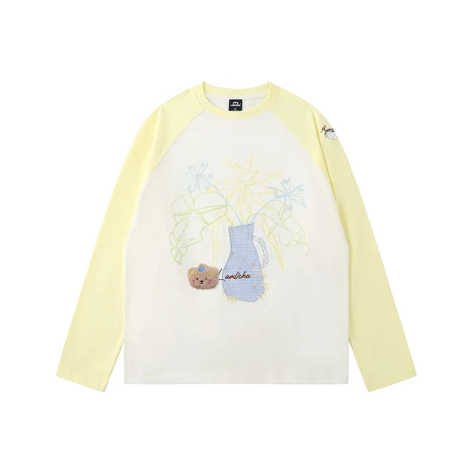 LAMLICKA T-Shirt Unisex White Yellow