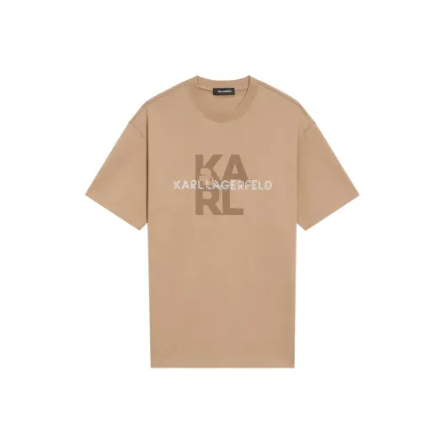 KARL Коричневая унисекс футболка