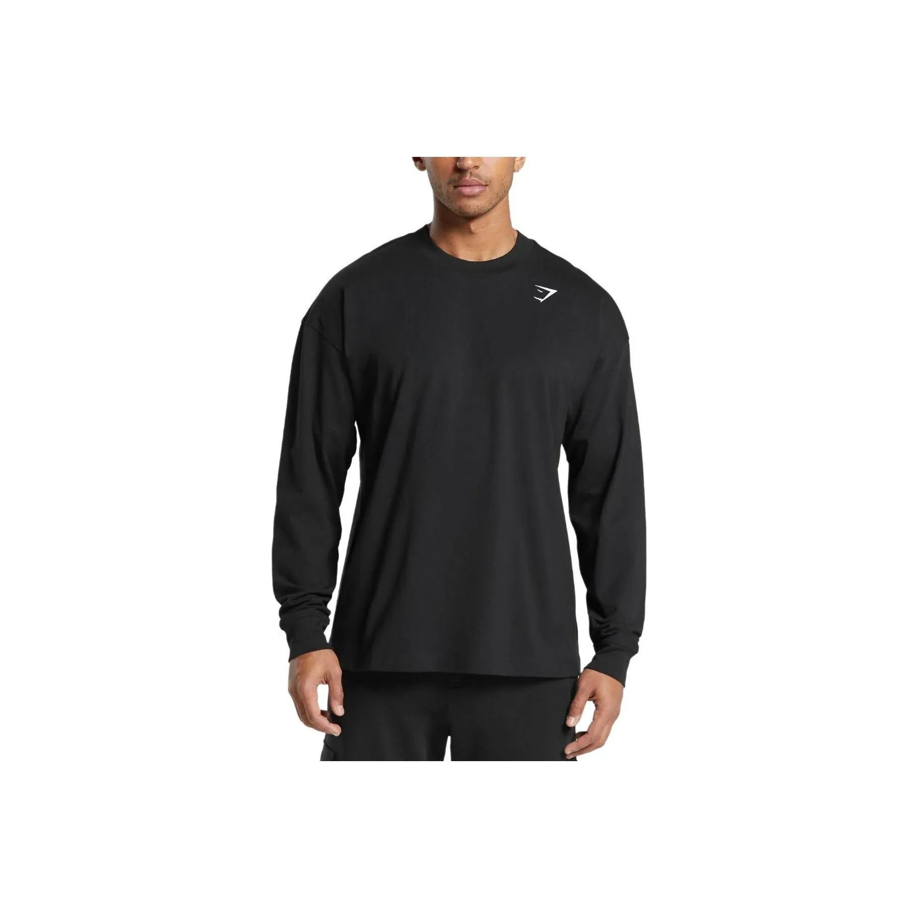GYMSHARK WESTERN LONG SLEEVE T SHIRT T Shirt Men's Gray