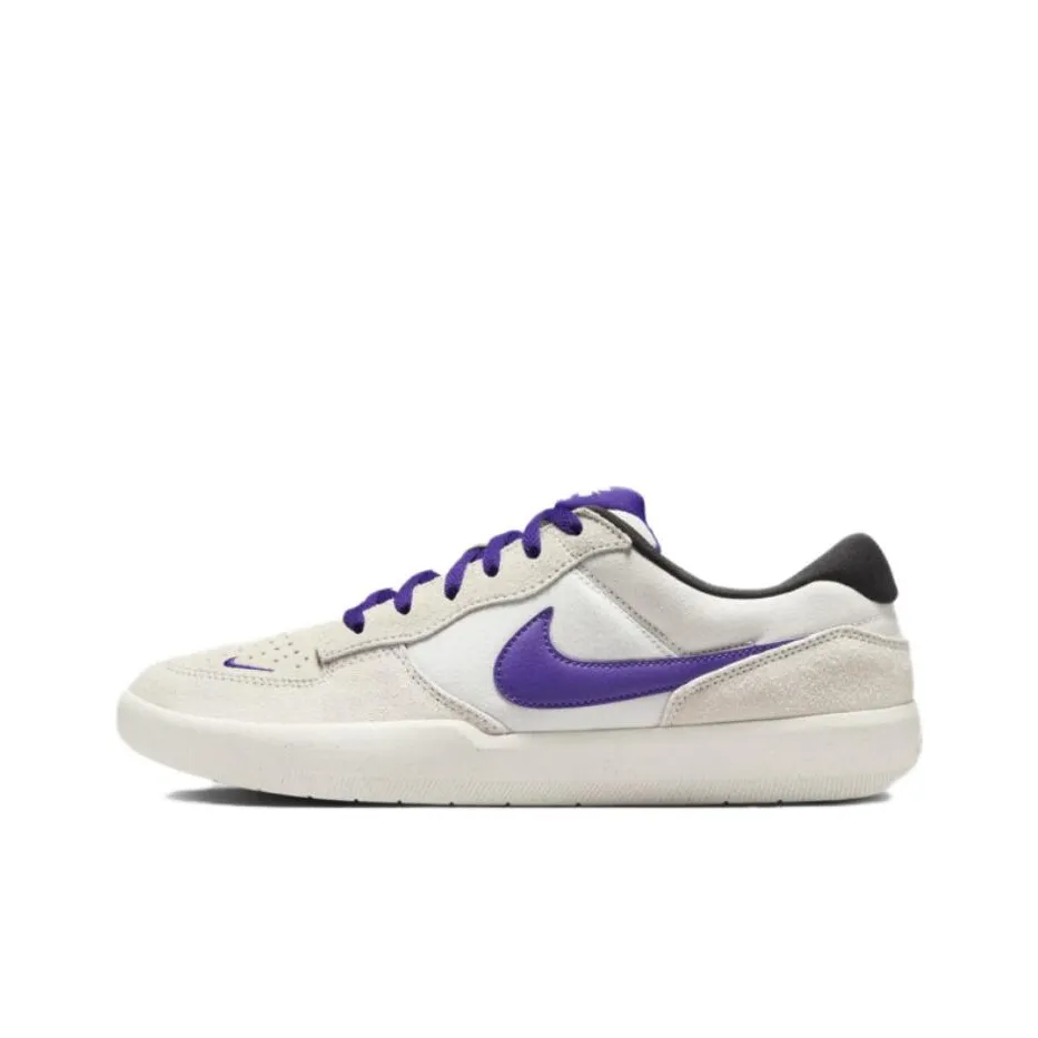 Nike SB Force 58 Slip-on Устойчивый к истиранию Низкий Топ Скейтборд Кроссовки Унисекс Белый