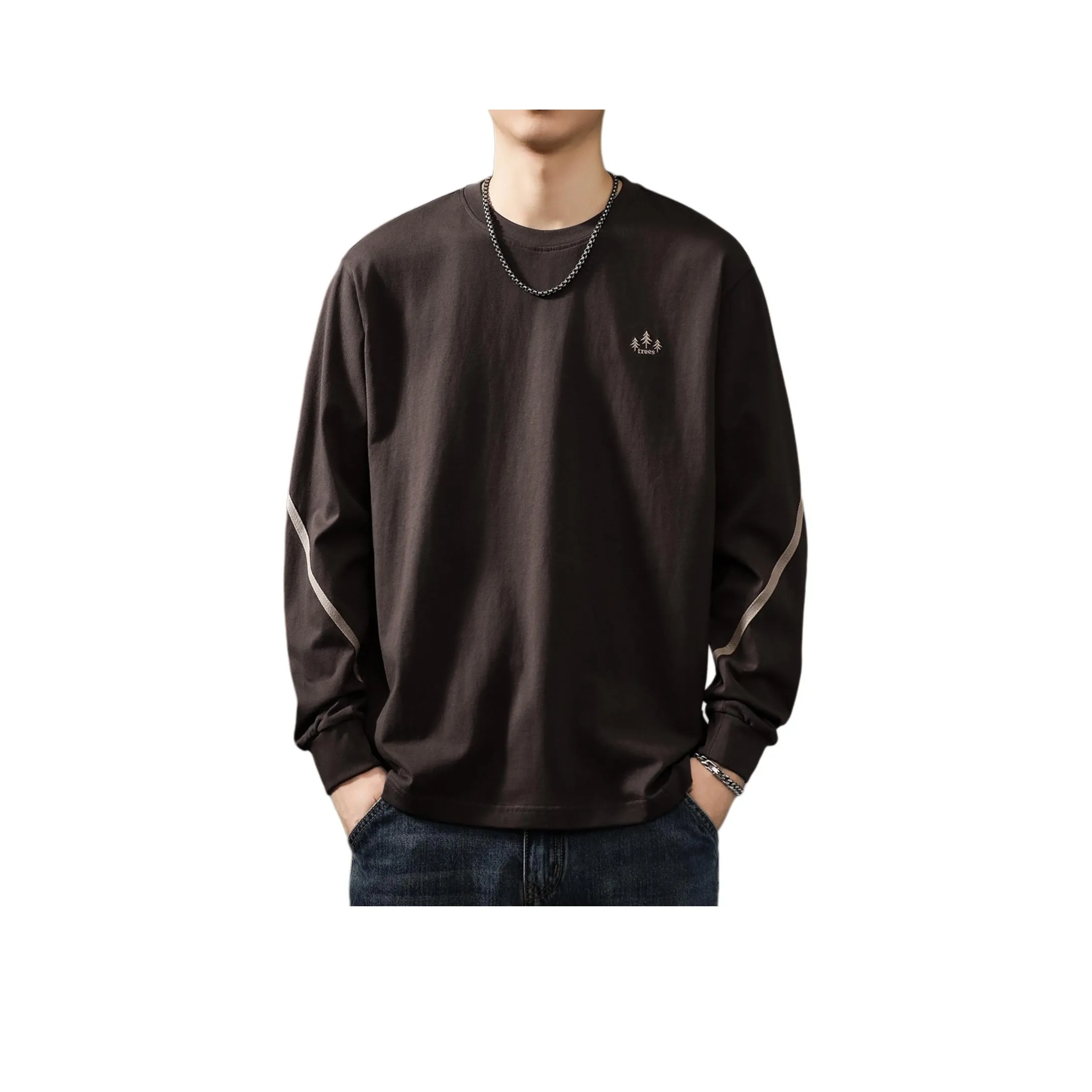 Devanro T-Shirt Мужская Темно-Коричневая