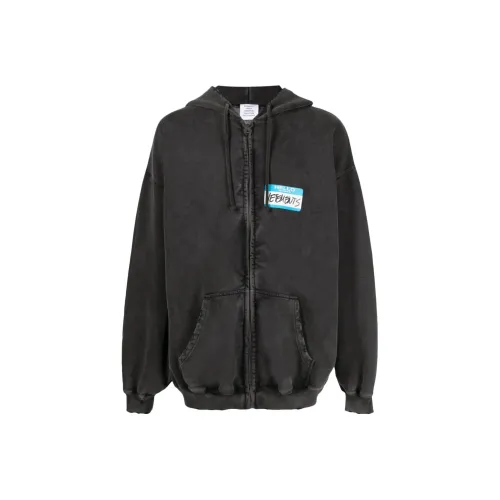 Vetements Черно-серый Унисекс Свитшоты
