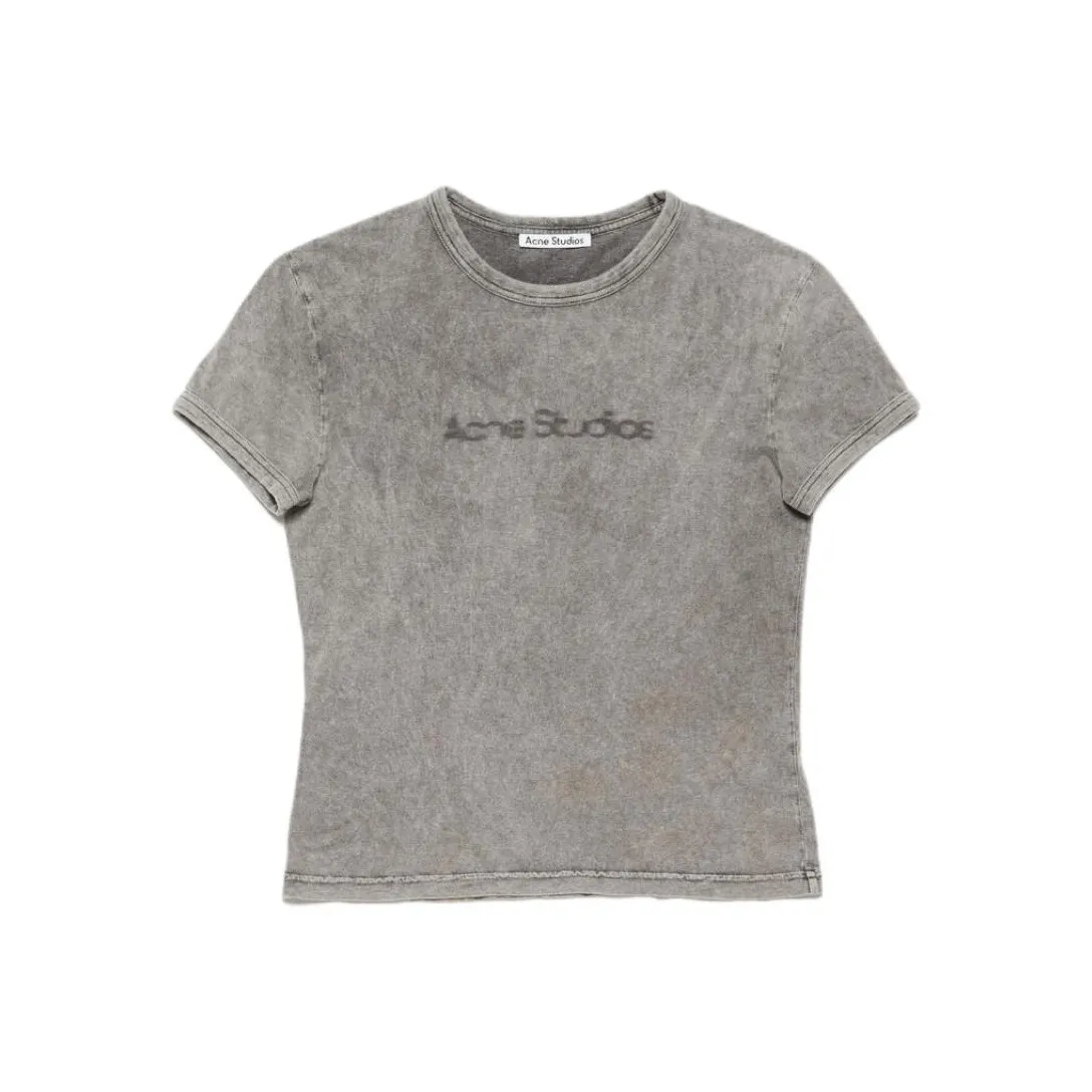 Acne Studios Blurred Logo Crewneck T Shirt