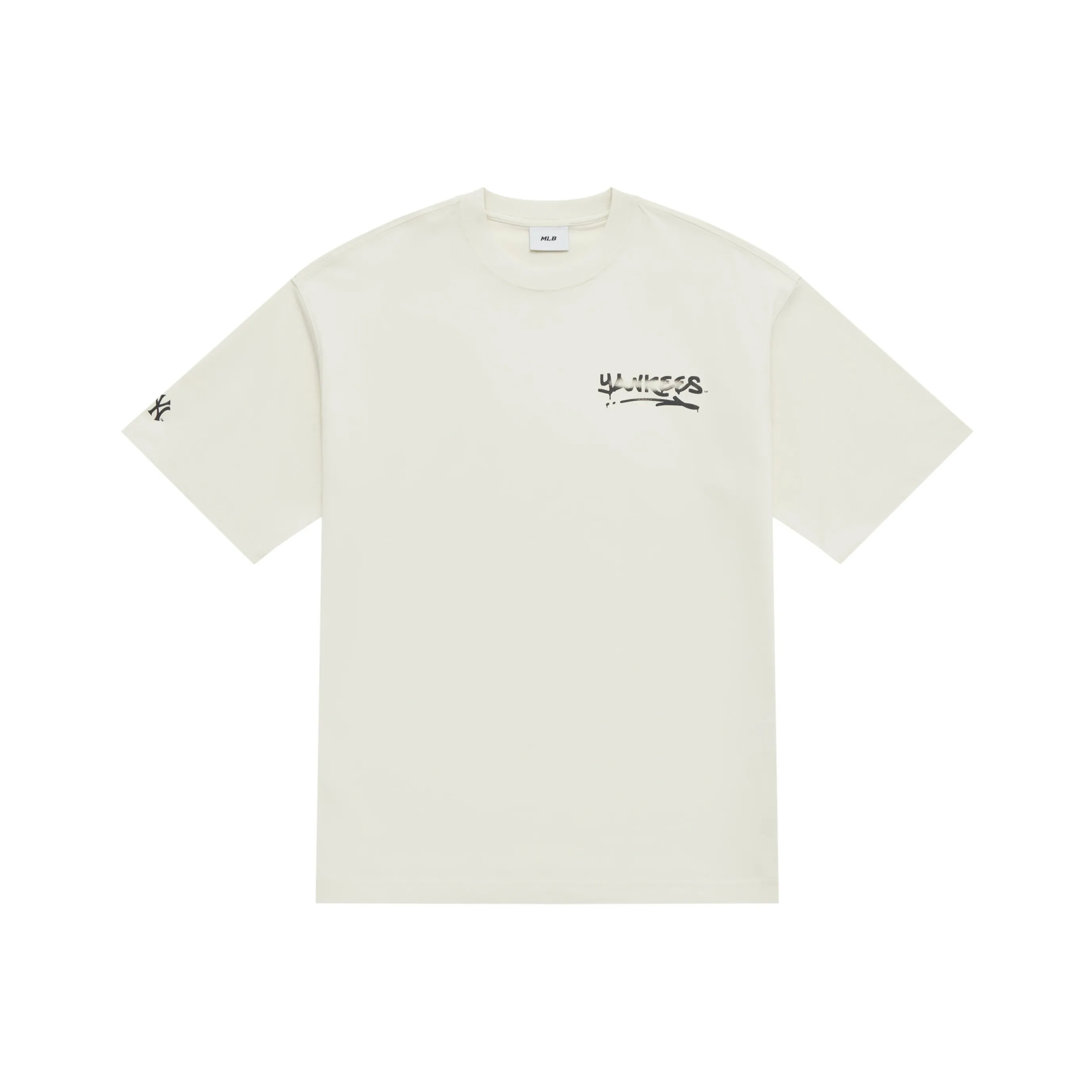 Mlb Base Logo New York Yankees Basic Collection SS25 T-Shirt Унисекс Deep Айвори