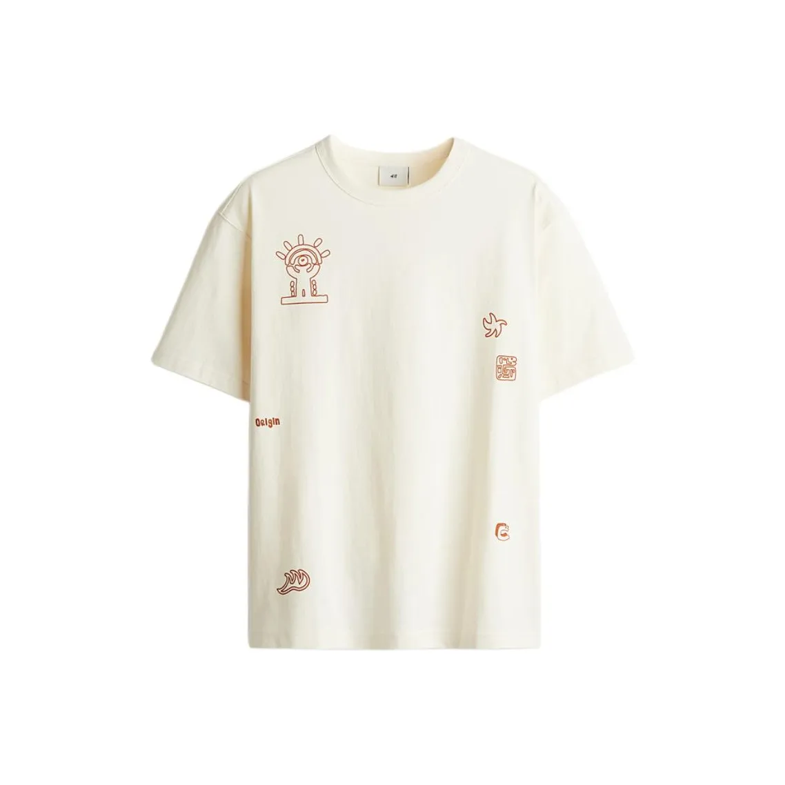 H&M New Year T Shirts Men's Cream/Origin