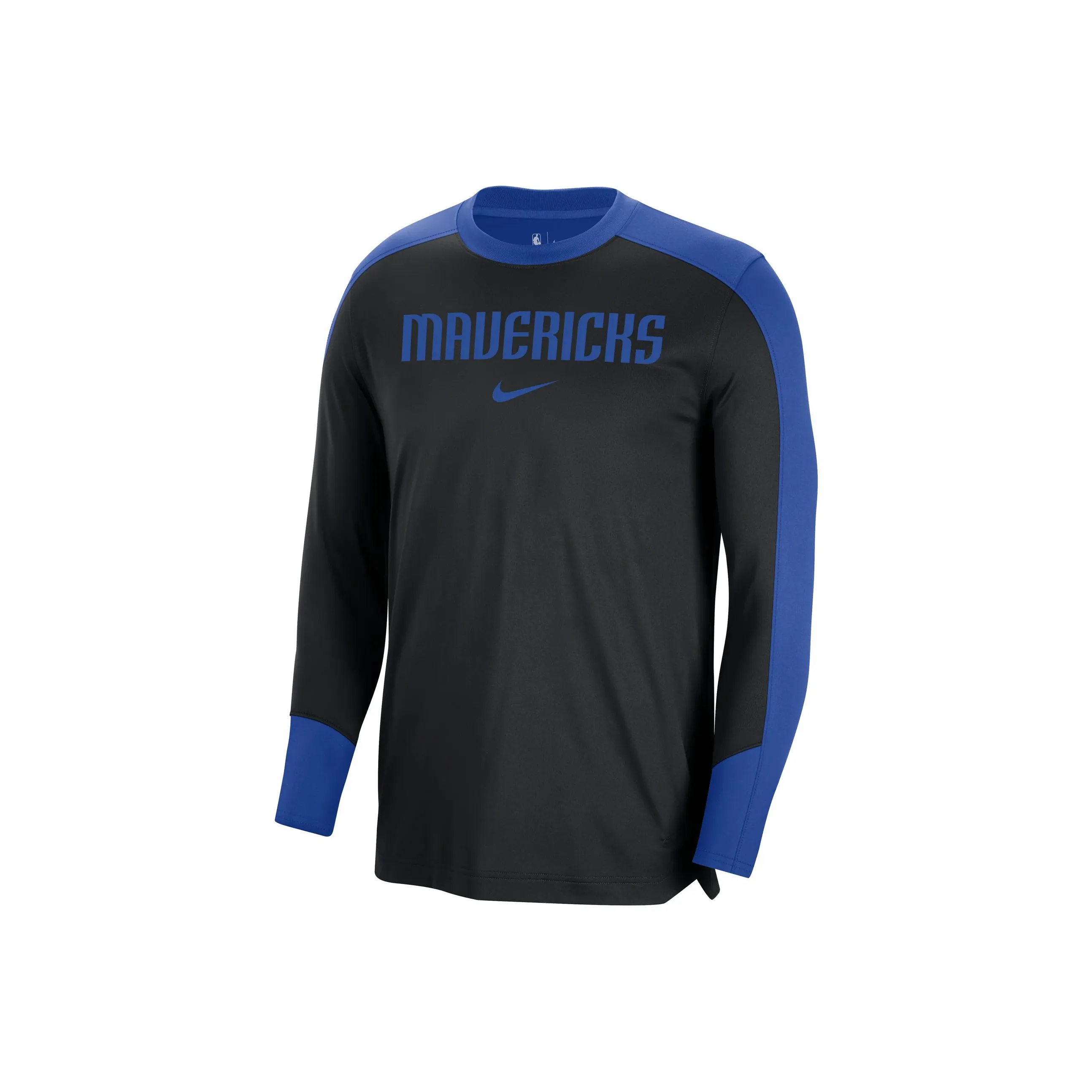 Nike x NBA Dallas Mavericks COLORBLOCK PREGAME T Shirt Unisex Black