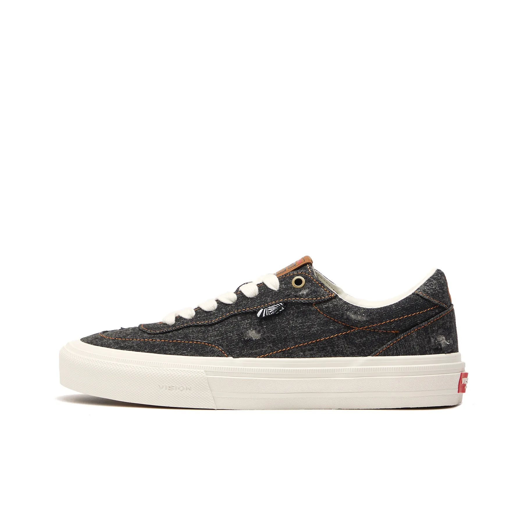 Vision Street Wear Flat Top Low Top Skateboard Shoes Unisex Black