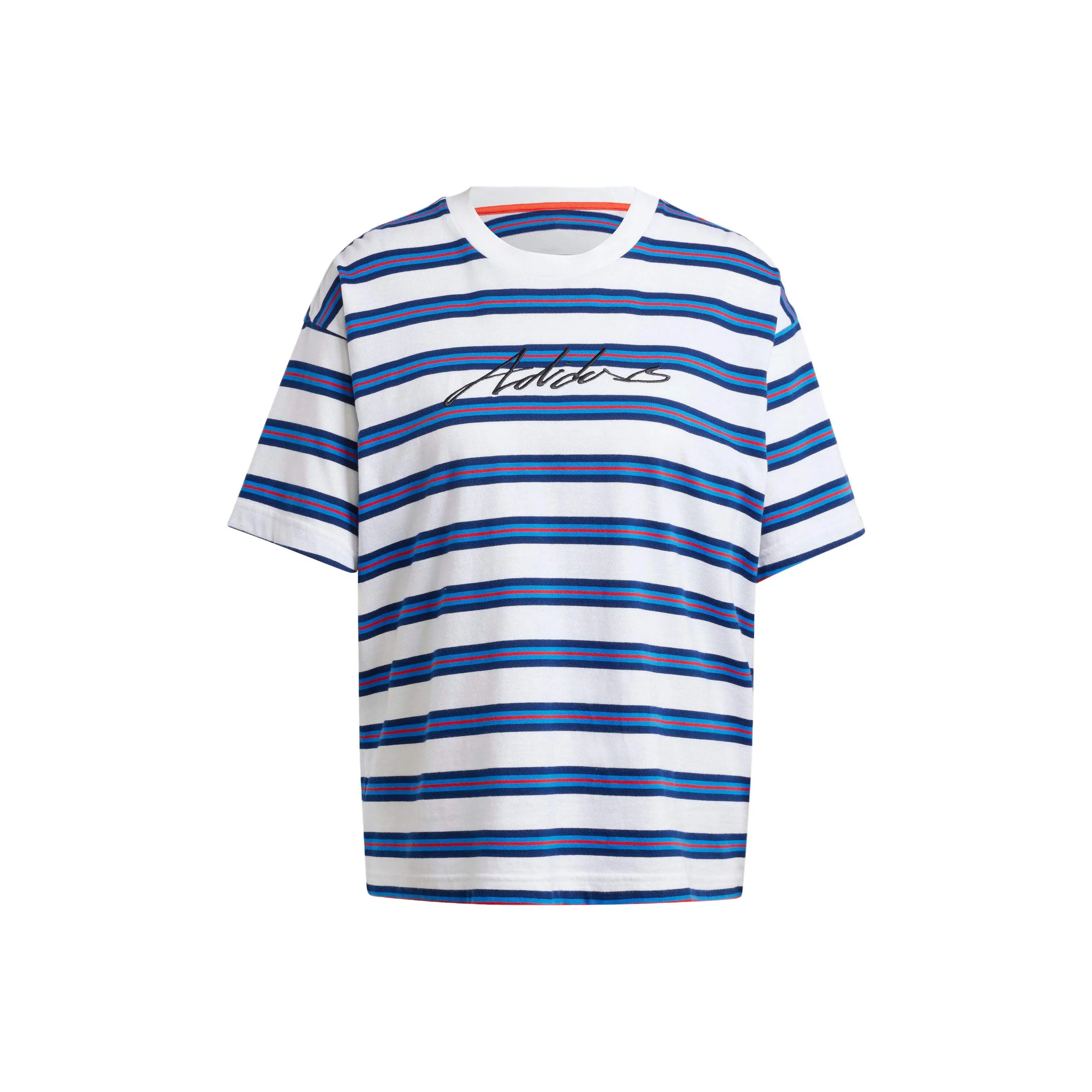Adidas Americana Stripes T shirt Asia Sizing 'White Blue Red'