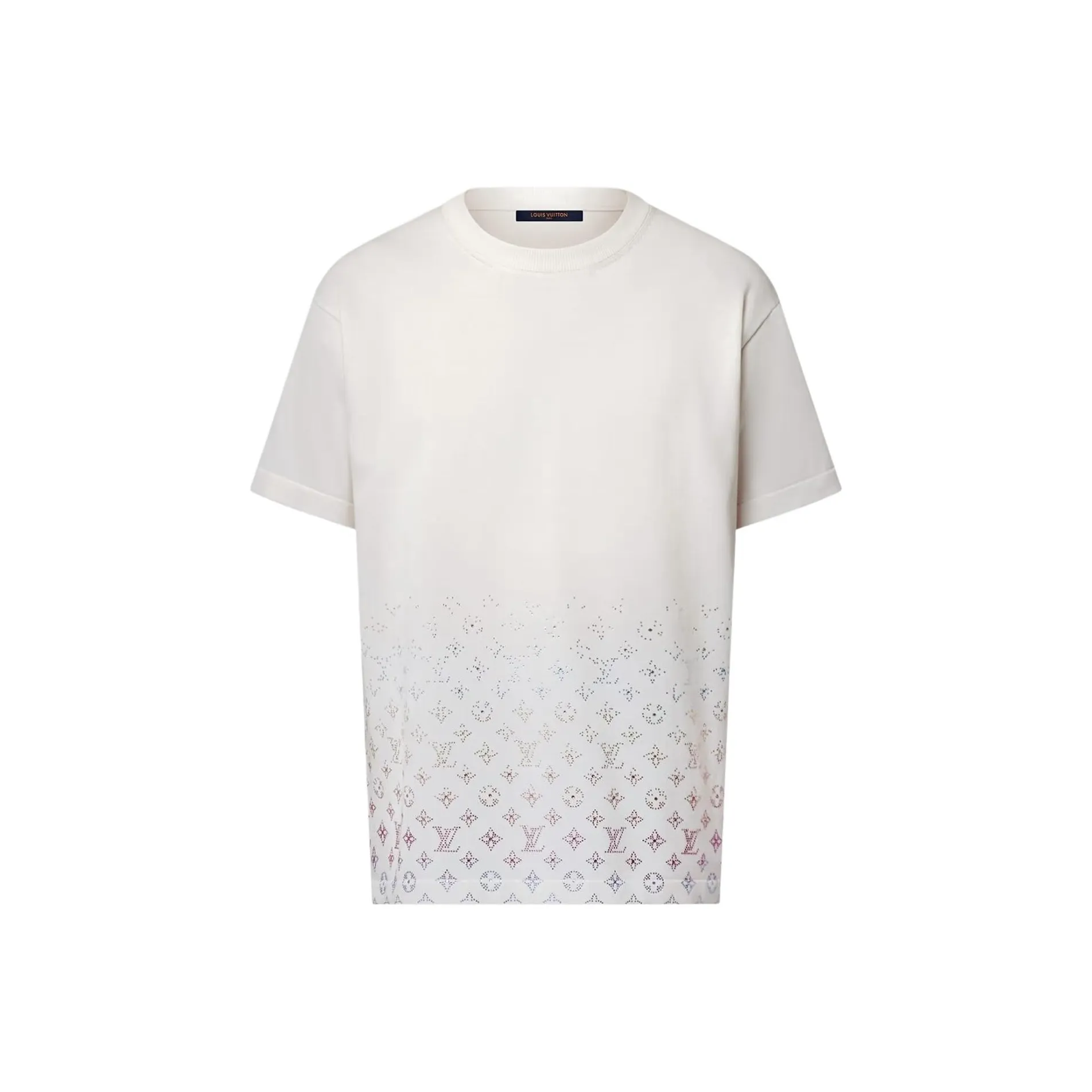 LOUIS VUITTON 1AGTLE Monogram Gradient Embellished Short Sleeved Crewneck