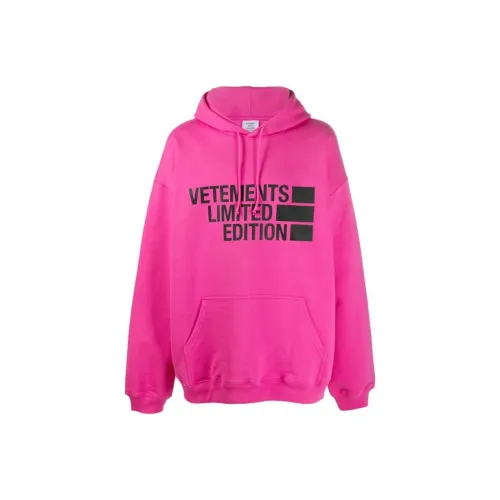 Vetements Розово-красный Унисекс Свитшоты
