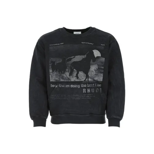 Rhude Черный Мужские Свитшоты