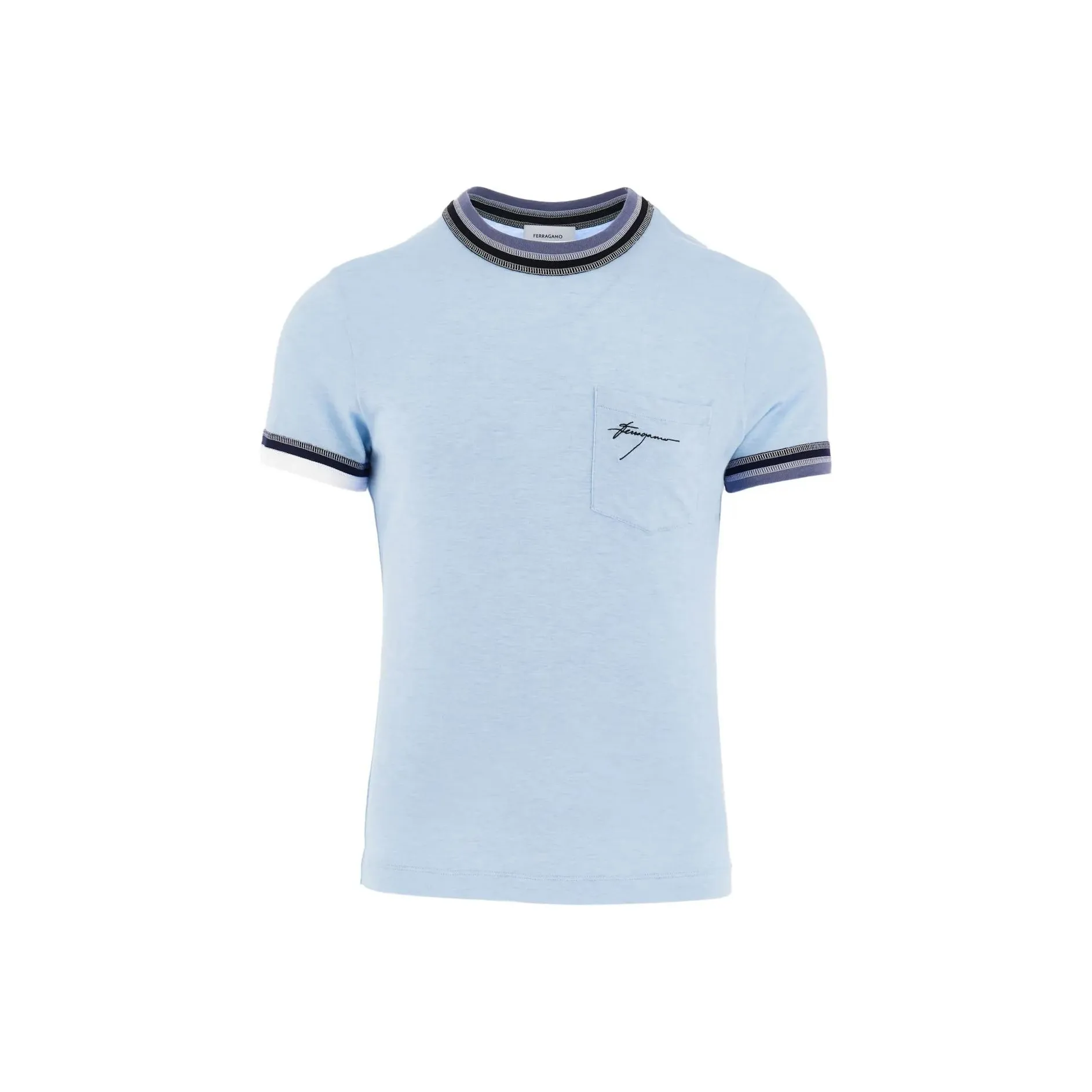 Ferragamo Stripe tipping Jersey T shirt