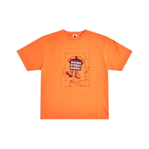 KAWS DOVER STREET MARKET Co Бренд Апельсин Унисекс Футболка