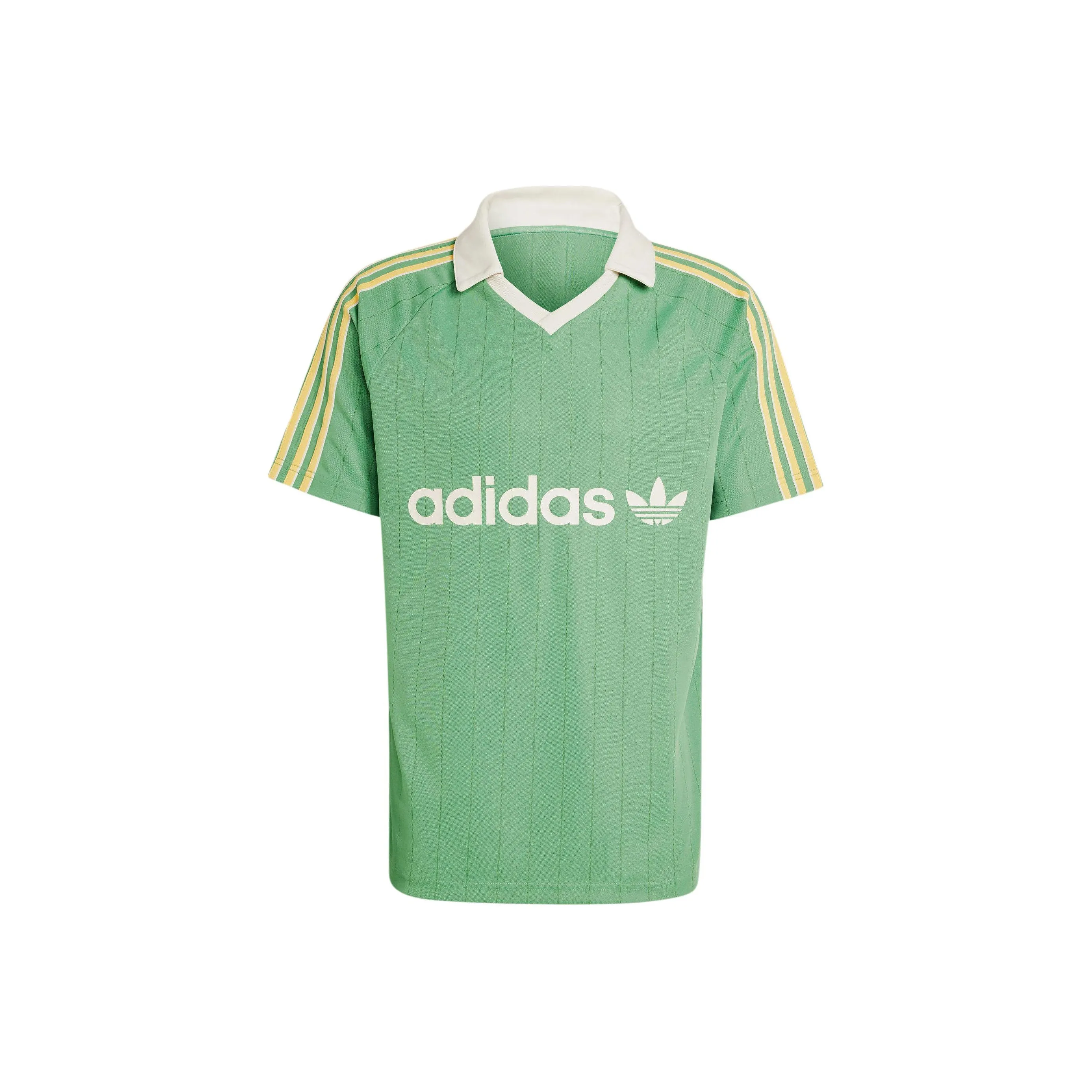 adidas Men's Logo Pinstripe Jersey Green