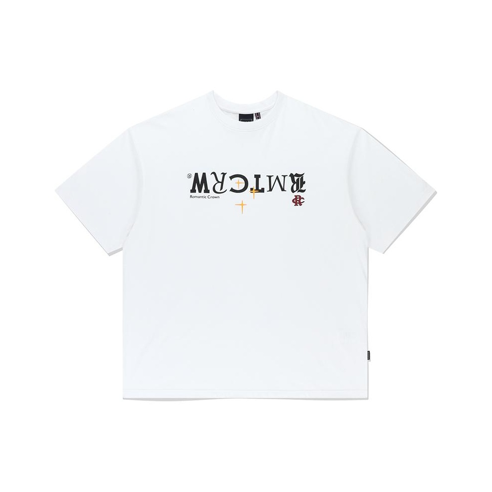 [ROMANTIC CROWN] REVERSE LOGO TEE SHIRT/追跡付 リバースロゴT - ROMANTIC CROWN | 60% - アジアファッション通販