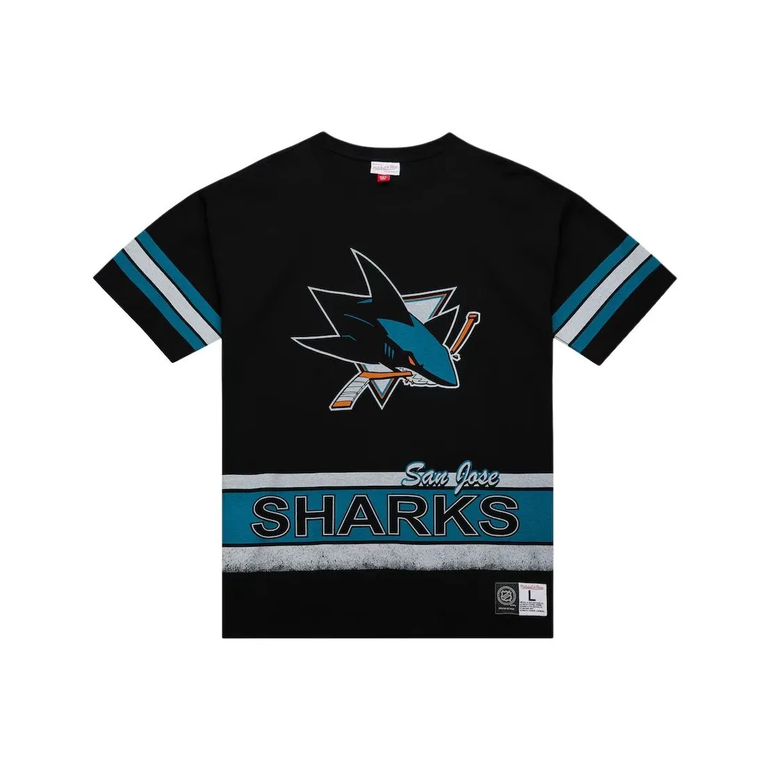 MITCHELL NESS x NHL San Jose Sharks Футболка Мужская Черная