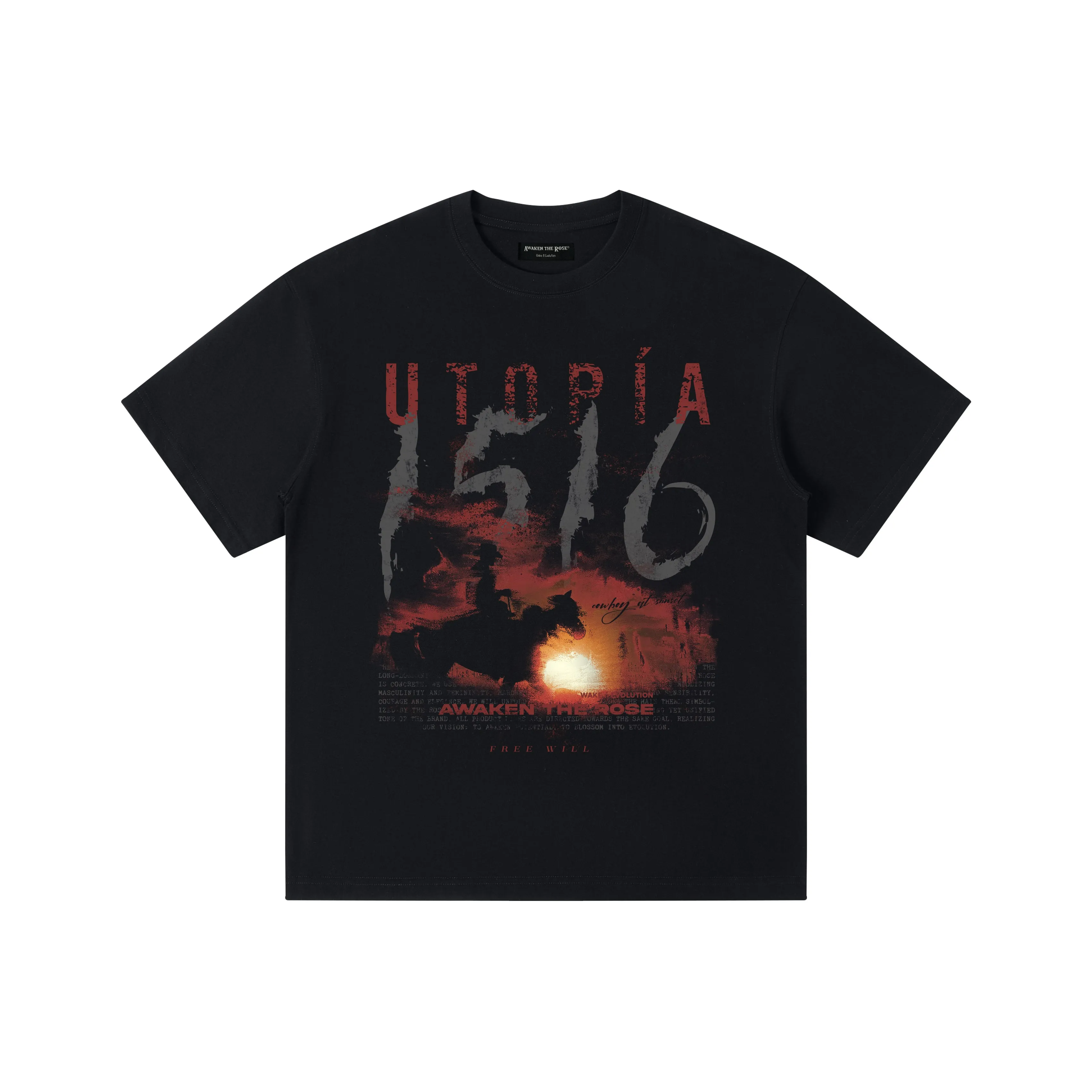 AWAKEN THE ROSE T-Shirt Унисекс Черный