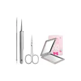 그루밍 4-피스 세트 [Pore 스트립 + Pore Pincher + Eyebrow 가위 + Magnifier]