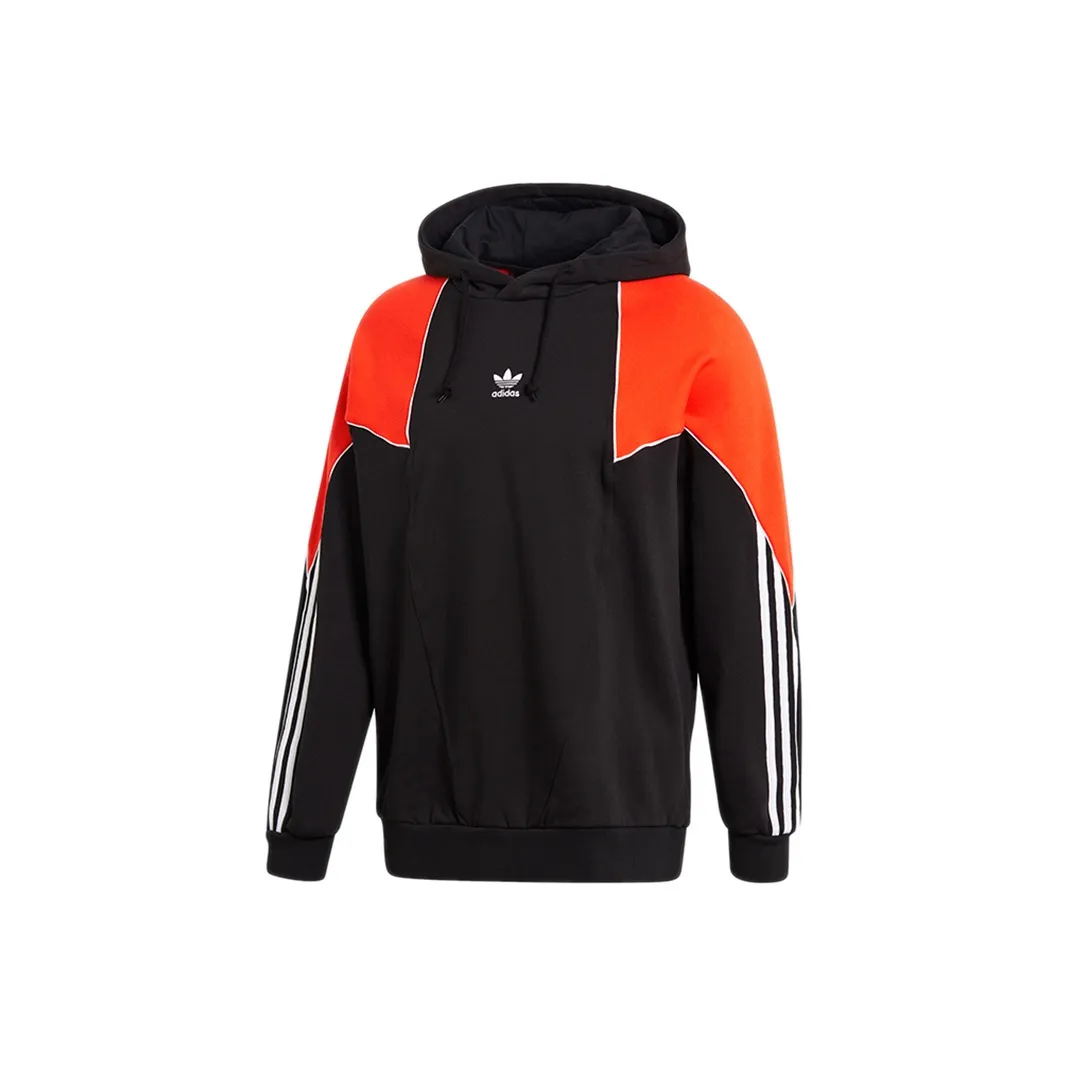 Adidas Originals Big Trefoil Abstract Sweatshirts Men's Black Orange