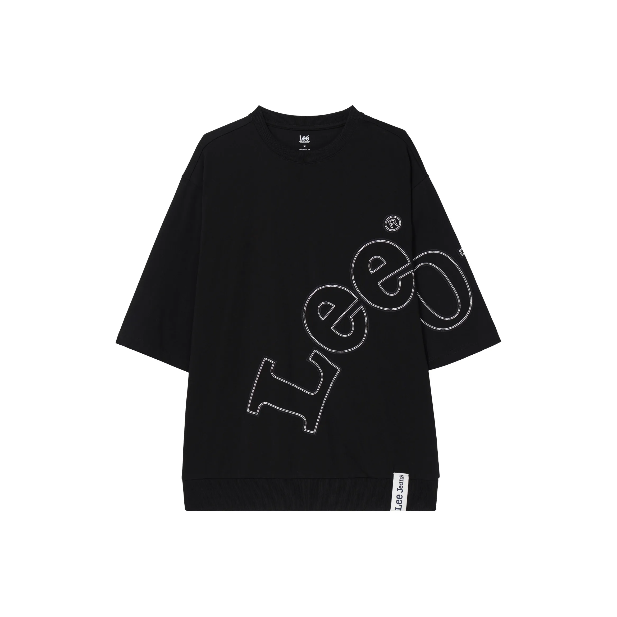 Lee Drop Shoulder Sleeve T Shirt Men's Black