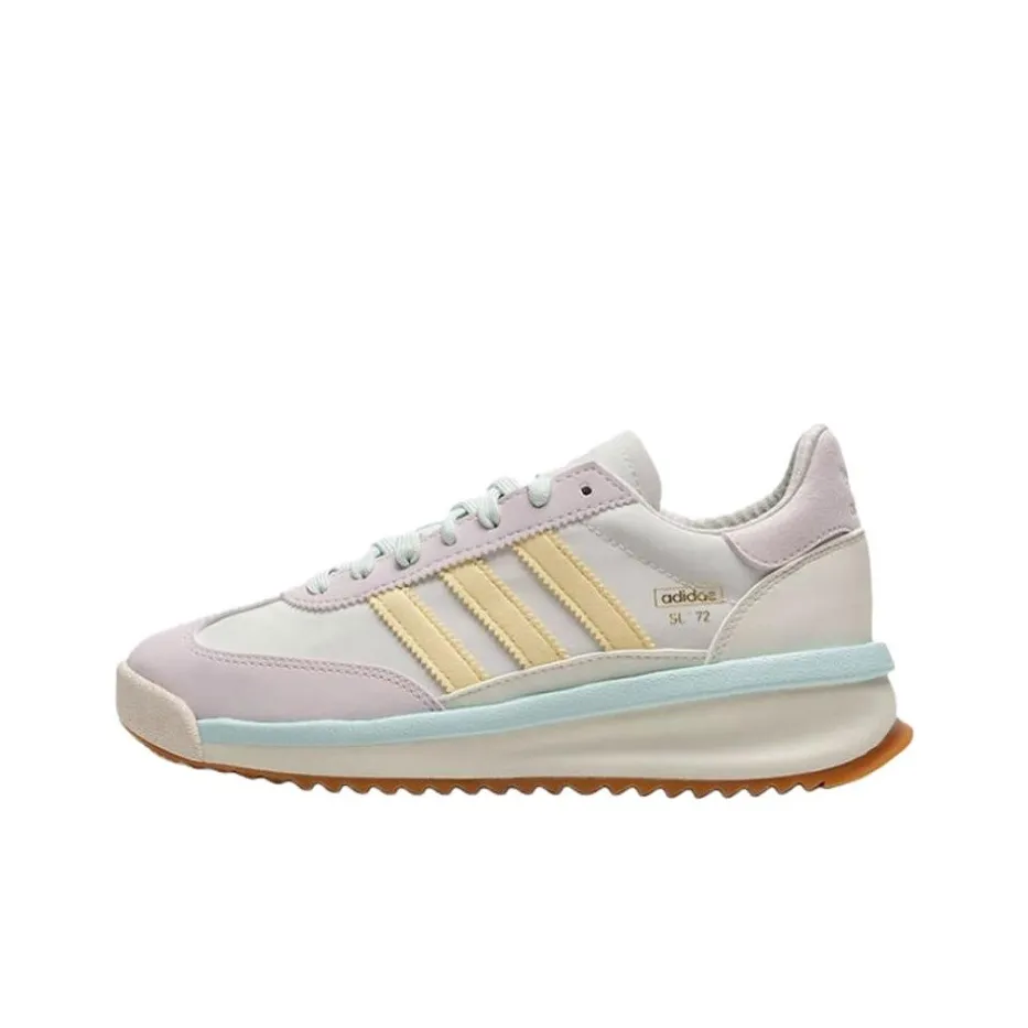Adidas Originals SL 72 Противоскользящий Устойчивый к истиранию Низкий Топ Casual Женский Белый Розовый