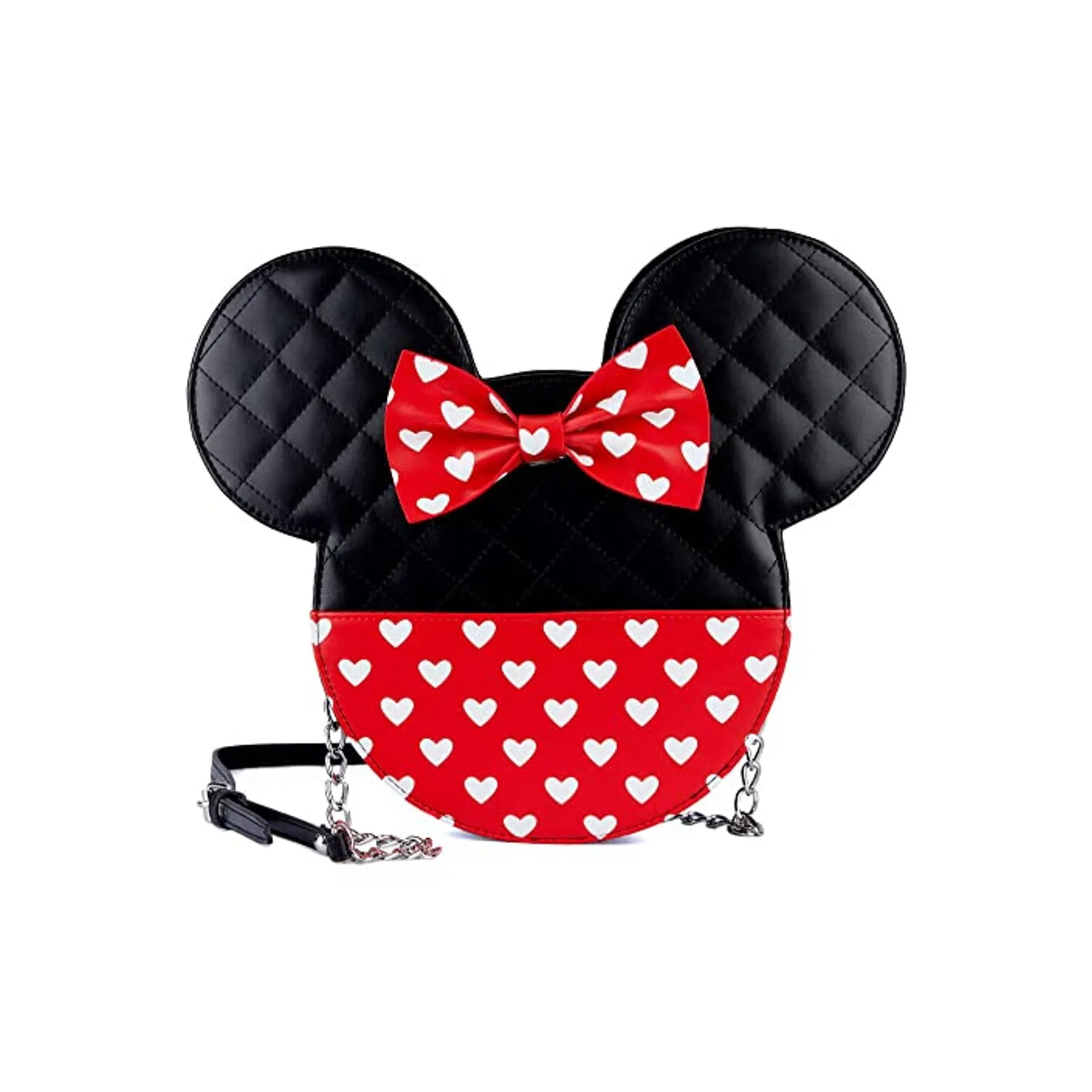 Loungefly Сумка через плечо из искусственной кожи женская Disney Mickey Mouse красный в горошек