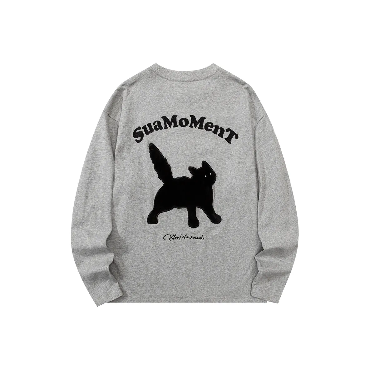 Suamoment Весенний Летний Cute Cartoon Casual Loose Футболка с длинным рукавом унисекс