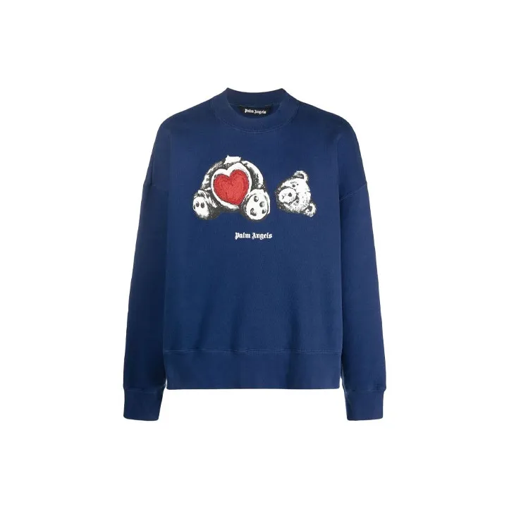 PALM ANGELS Синий Мужской Свитшот